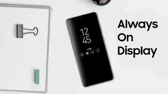 Samsung galaxy s23 fe always on display