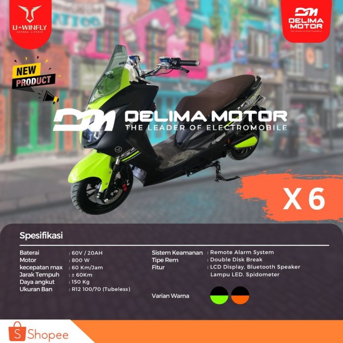 Motor listrik uwinfly x6