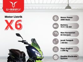 Motor listrik uwinfly x6