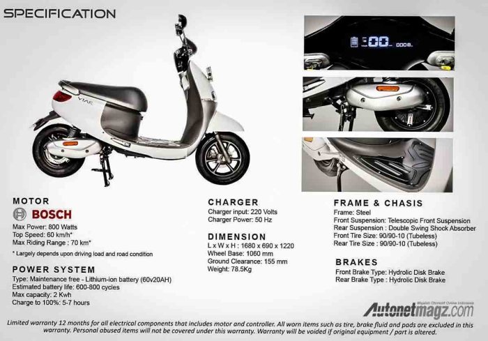Motor listrik viar q1 bekas